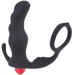 Generique Cockring et plug vibrant Knight 10 x 3.5cm